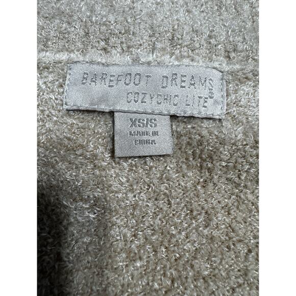 Barefoot Dreams CozyChic Lite Camel Open Cardigan XS/S Soft Knit Neutral Sweater - Picture 7 of 8